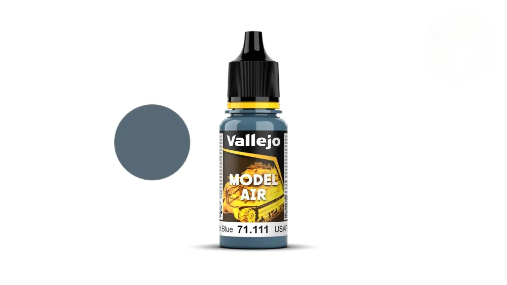 Lahvička akrylové barvy Vallejo Model Air 71111 světle modrá USAF 18 ml