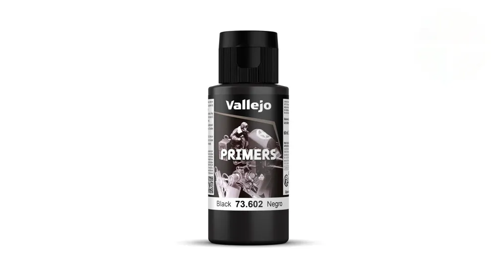 Lahvička černé základovky Vallejo Surface Primer 73602 Black o objemu 60 ml