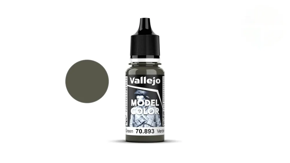 Lahvička akrylové barvy Vallejo Model Color 70893 US Dark Green Matt 18 ml