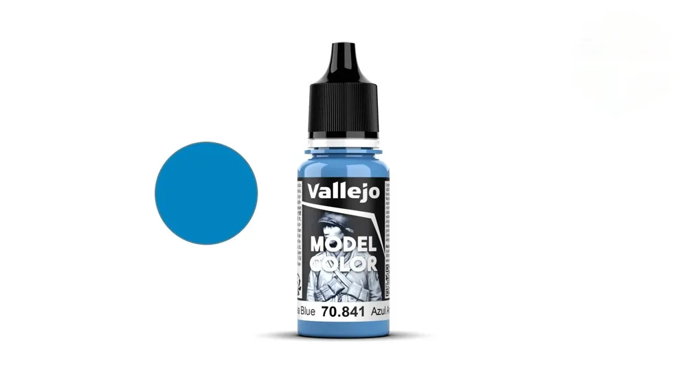 Lahvička akrylové barvy Vallejo Model Color 70841 modrá Andrea matná 18 ml