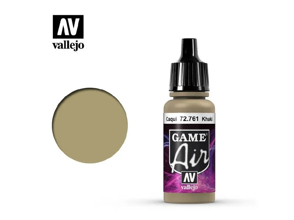 Lahvička akrylové barvy Vallejo Game Air 72761 khaki 17 ml
