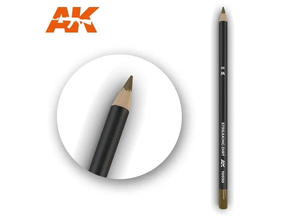 Patinovací tužka AK Interactive AK10030 Streaking Dirt Weathering Pencil, délka 17 cm
