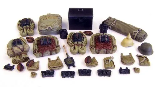 Resinové díly Plus Model 349 německé batohy 1. světové války v měřítku 1/35