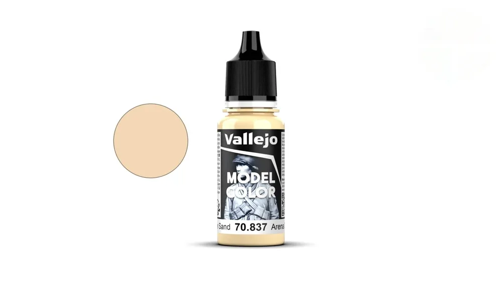 Lahvička akrylové barvy Vallejo Model Color 70837 světle písková matná, 18 ml