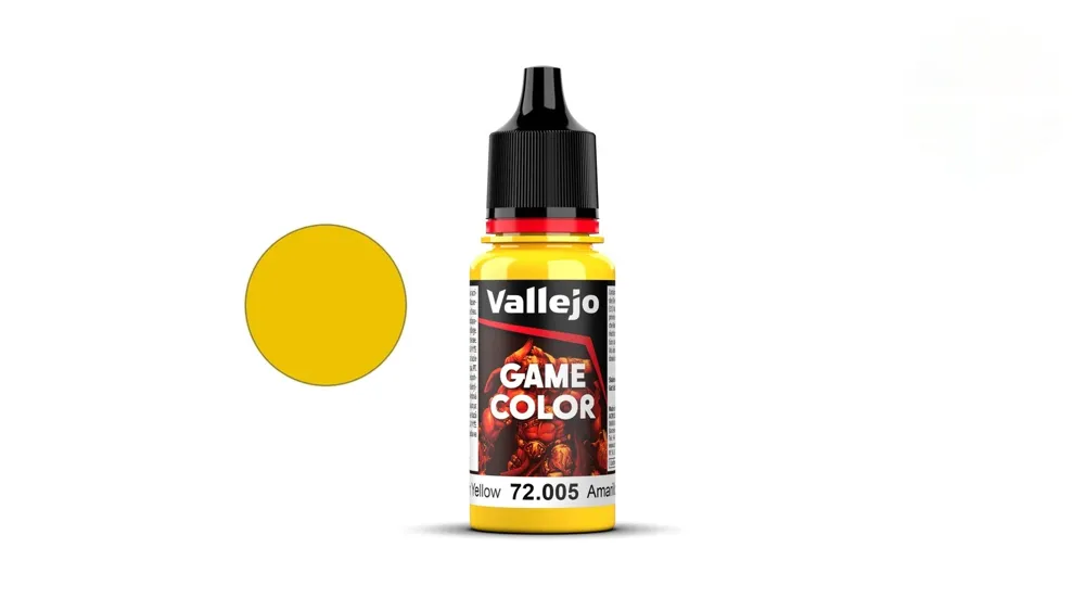 Lahvička akrylové barvy Vallejo Game Color 72005 měsíční žlutá Moon Yellow 18 ml