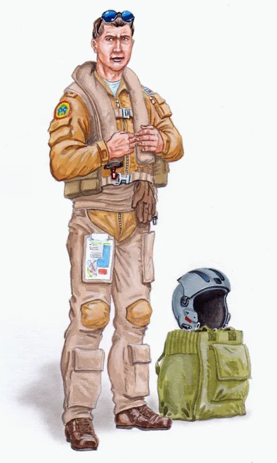 Resinová figurka Plus Model AL4080 pilot Mirage v měřítku 1/48