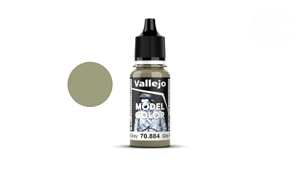 Lahvička akrylové barvy Vallejo Model Color 70884 kamenná šedá matná, 18 ml