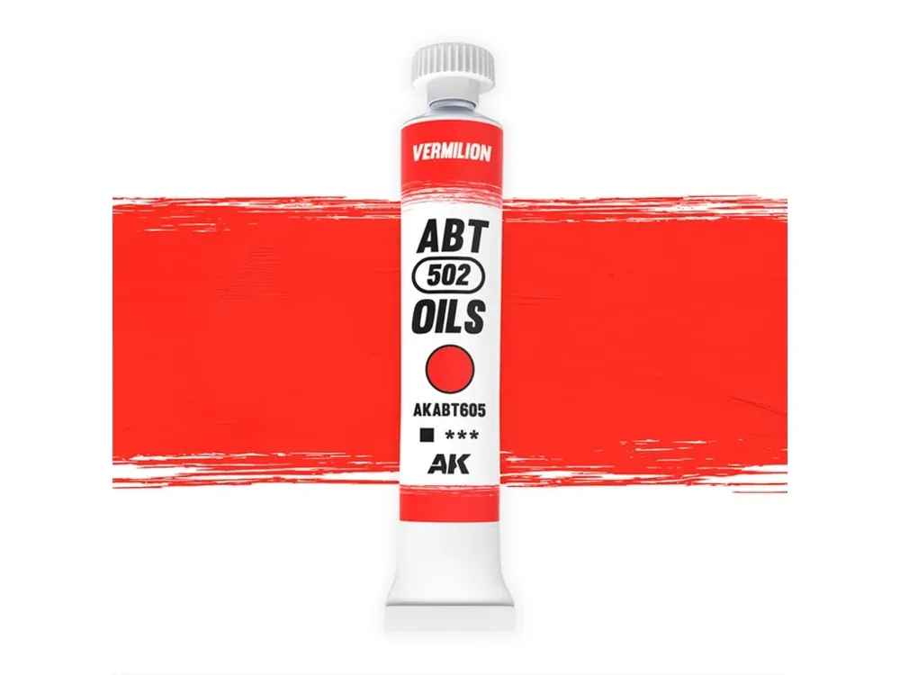Kelímek olejové barvy AK Interactive Oil Paints ABT605 rumělka 20 ml