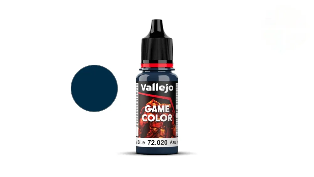 Lahvička akrylové barvy Vallejo Game Color 72020 imperiální modrá 18 ml s kapátkem