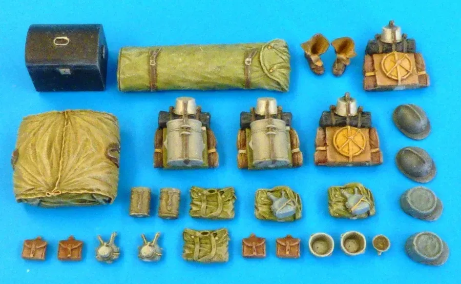 Resinové díly Plus Model 483 francouzské batohy WWI v měřítku 1/35