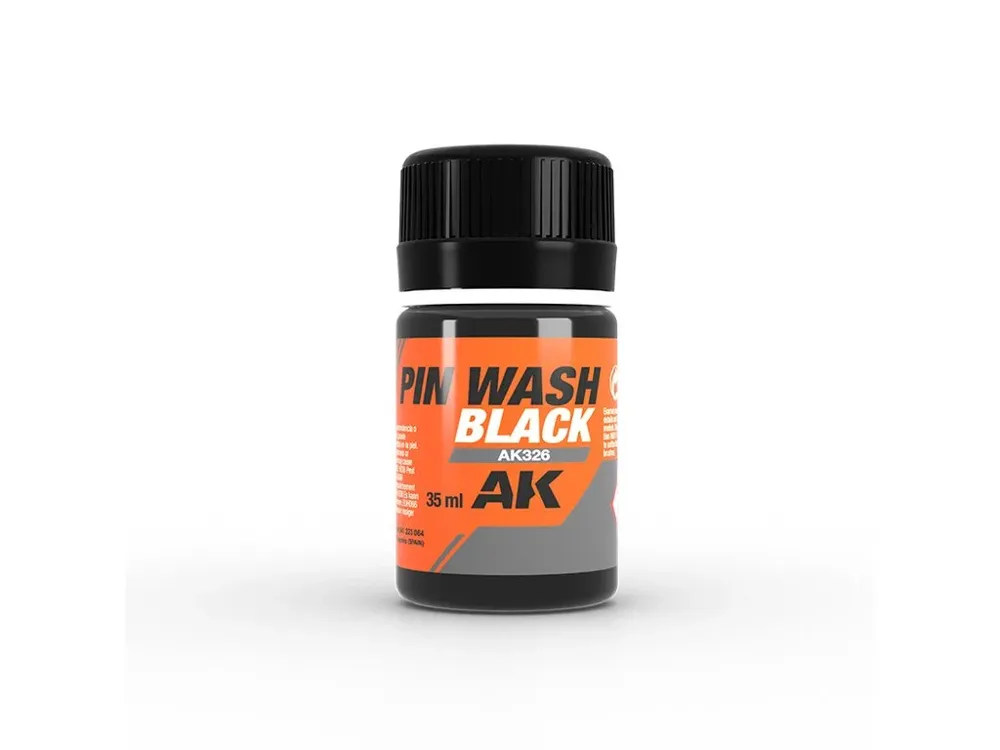 Lahvička AK Interactive Enamel Effects AK326 Pin Wash černý 35 ml