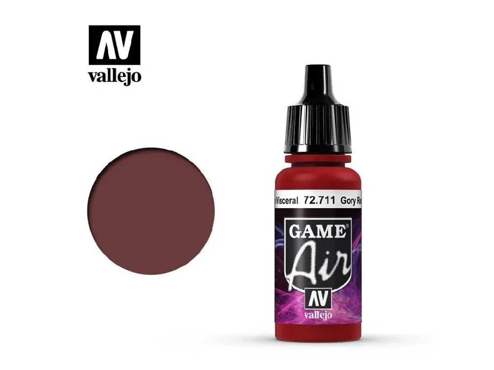 Lahvička akrylové barvy Vallejo Game Air 72711 krvavě červená Gory Red 17 ml