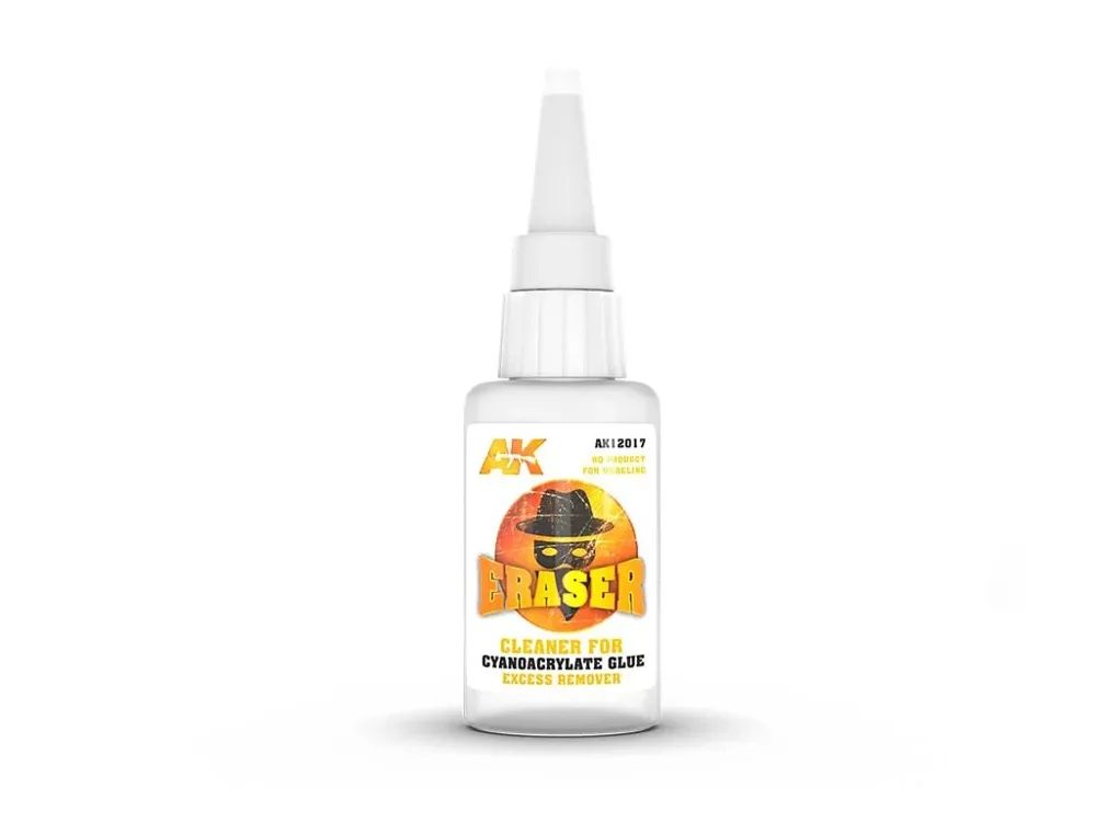 Balení AK Interactive AK12017 Eraser Cleaner, odstraňovač vteřinového lepidla pro modely