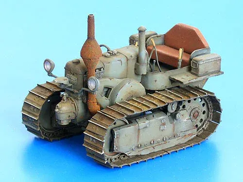 Resinová stavebnice Plus Model 1/35 Lanz Bulldog 35 HP – pásový traktor, díly a fotolepty