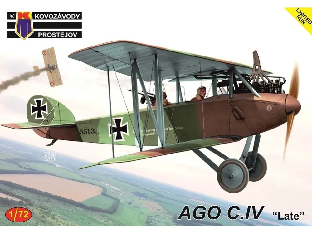 Krabice plastikové stavebnice Kovozávody Prostějov KPM0398 AGO C.IV Late v měřítku 1/72