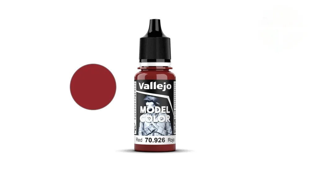 Lahvička akrylové barvy Vallejo Model Color 70926 červená matná, 18 ml s kapátkem