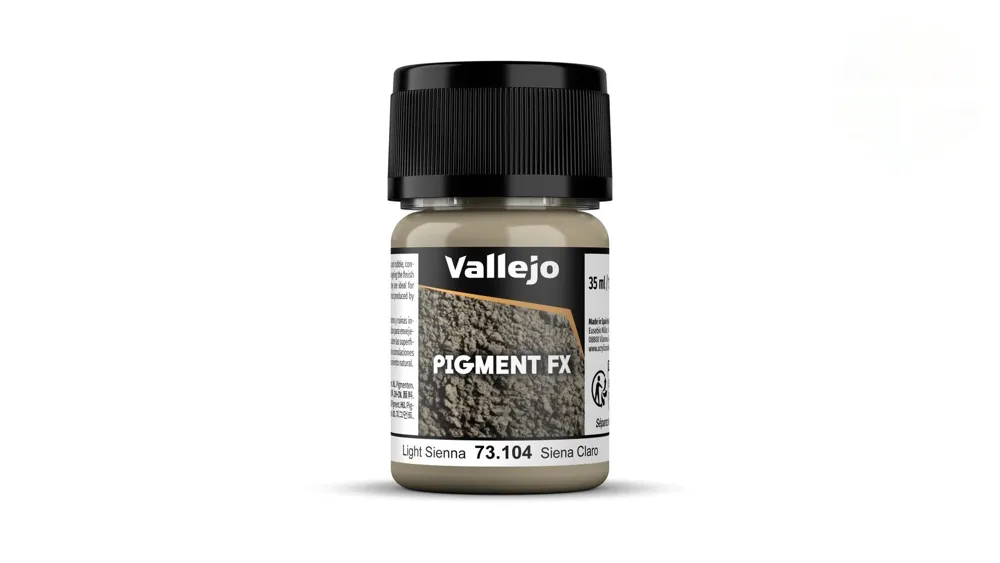 Dóza práškového pigmentu Vallejo Pigment FX 73104 světlá siena 35 ml