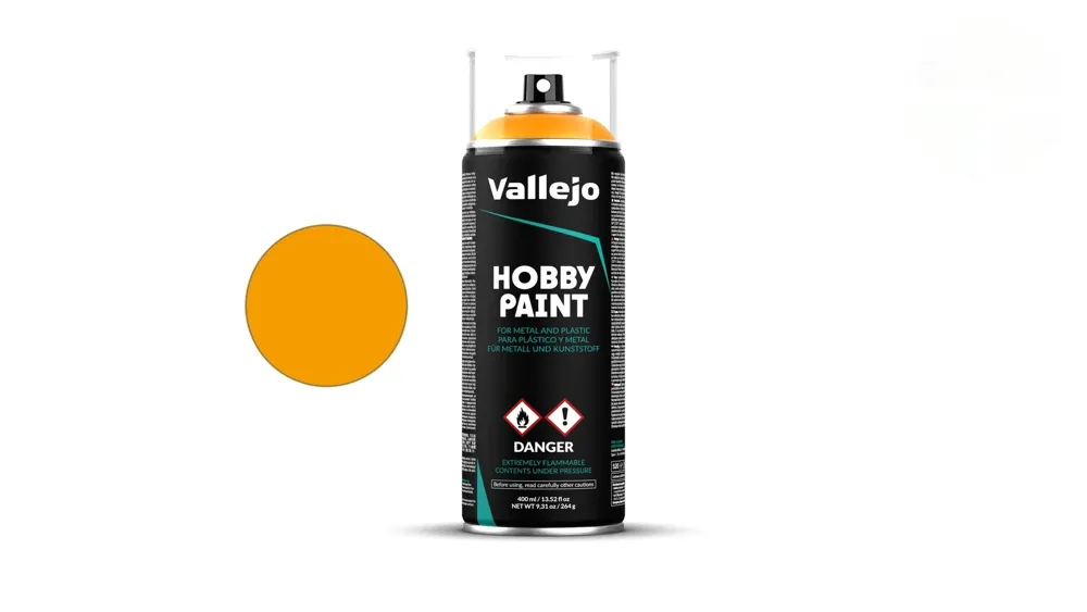 Sprej Vallejo Aerosol 28018 Fantasy Color Primer sluneční žlutá 400 ml