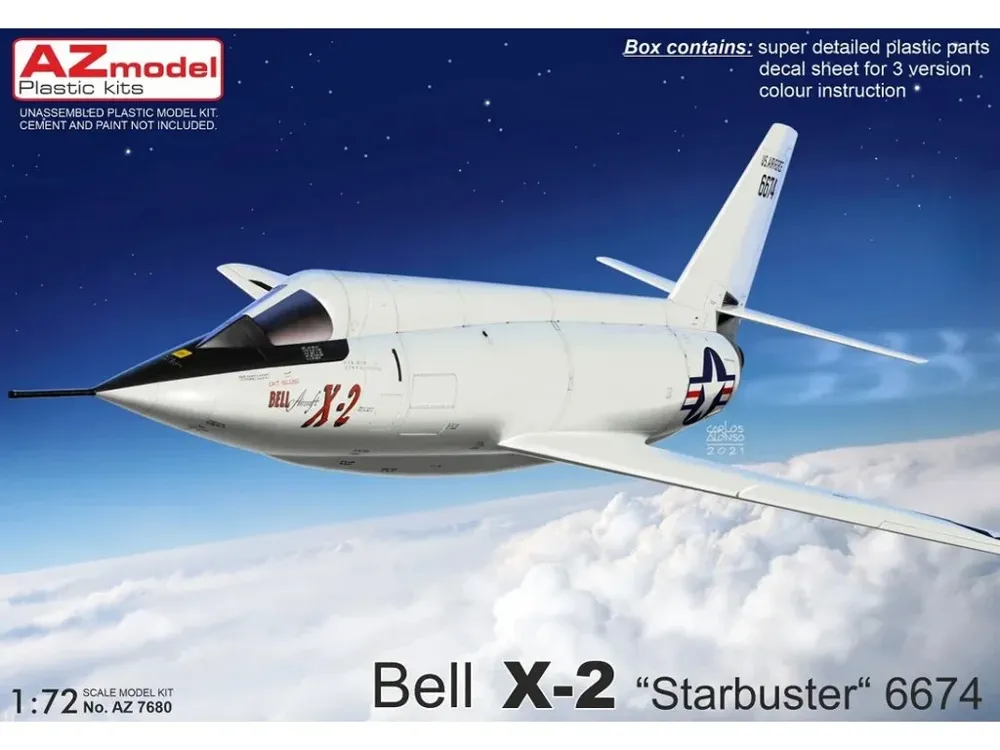 Plastiková stavebnice AZ Model 1/72 Bell X-2 Starbuster, katalogové číslo AZ7680