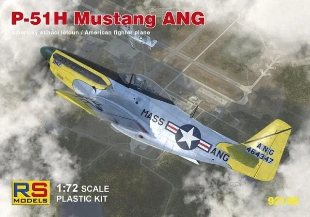 Krabice plastikové stavebnice RS Models 92148 P-51H Mustang ANG v měřítku 1/72