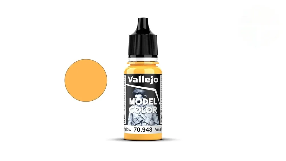 Lahvička akrylové barvy Vallejo Model Color 70948 zlatá žlutá matná 18 ml