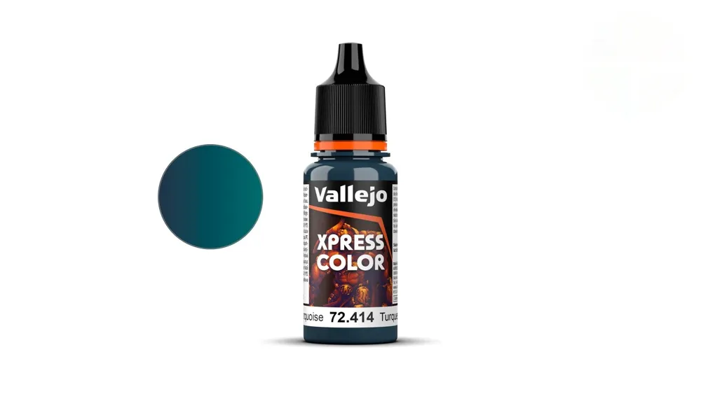 Lahvička akrylové barvy Vallejo Xpress Color 72414 Caribbean Turquoise 18 ml
