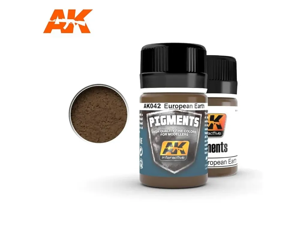 Dóza pigmentu AK Interactive Pigments AK042 evropská hlína (Europe Earth) 35 ml