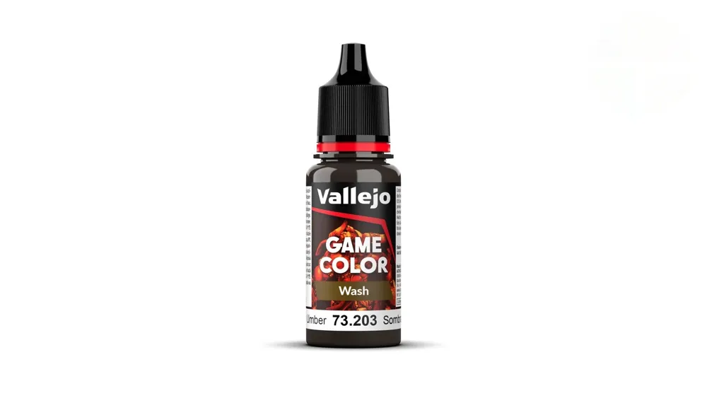 Lahvička akrylového washe Vallejo Game Color 73203 Umber Wash 18 ml