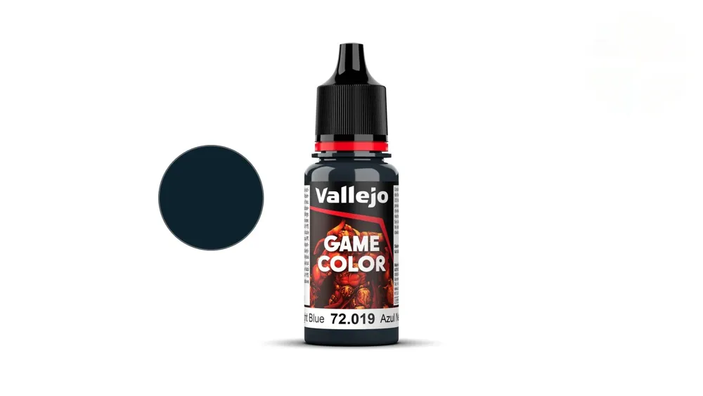 Lahvička akrylové barvy Vallejo Game Color 72019 noční modrá Night Blue 18 ml