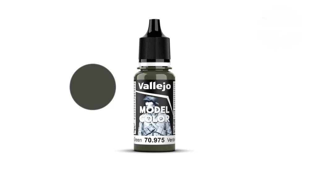 Lahvička akrylové barvy Vallejo Model Color 70975 vojenská zelená matná 18 ml