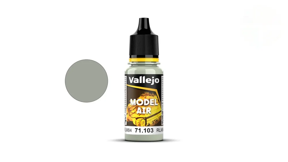 Lahvička akrylové barvy Vallejo Model Air 71103 šedomodrá Grey Blue RLM84, 18 ml