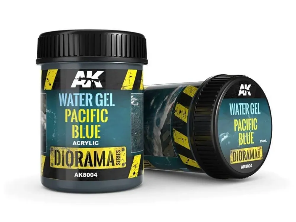 Kelímek akrylového gelu AK Interactive AK8004 Water Gel Pacific Blue 250 ml
