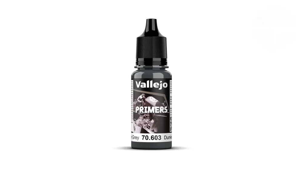 Lahvička základovky Vallejo Surface Primer 70603 německá tanková šedá RAL 7021, 18 ml
