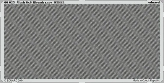 Fotoleptané ocelové pletivo Eduard 00025 Mesh 6x6 s kosočtverečným vzorem