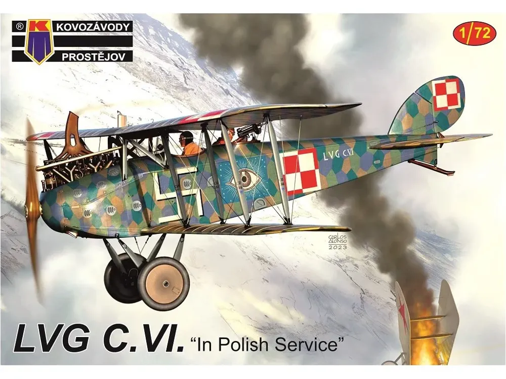 Krabice plastikové stavebnice Kovozávody Prostějov KPM0400 LVG C.VI v měřítku 1/72