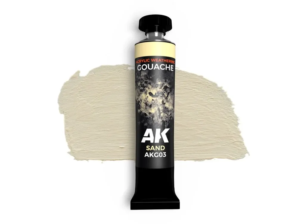 Kelímek kvašové barvy AK Interactive AK Gouache AKG03 písková, 20 ml