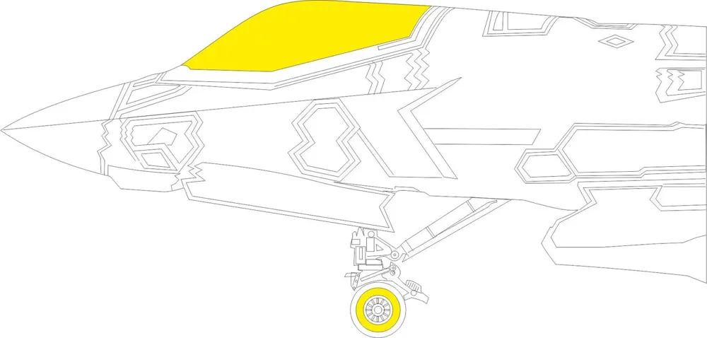 Maskovací masky Eduard EX922 F-35A TFace 1/48 pro stavebnici Tamiya