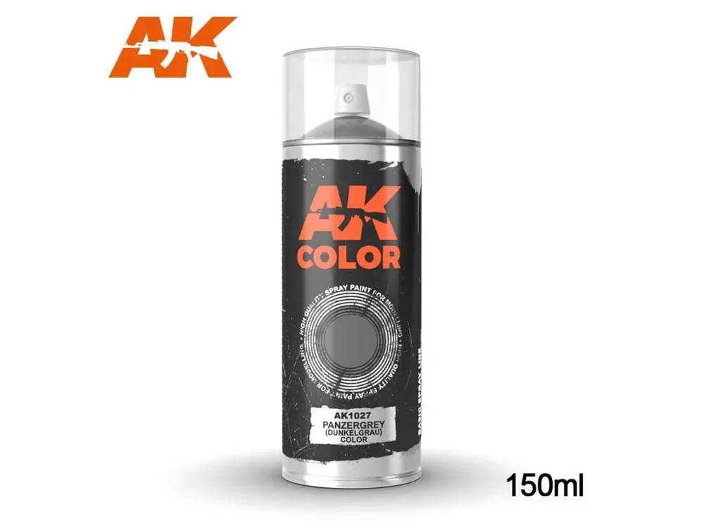 Sprej AK Interactive AK1027 Panzergrey Dunkelgrau, akrylová barva 150 ml