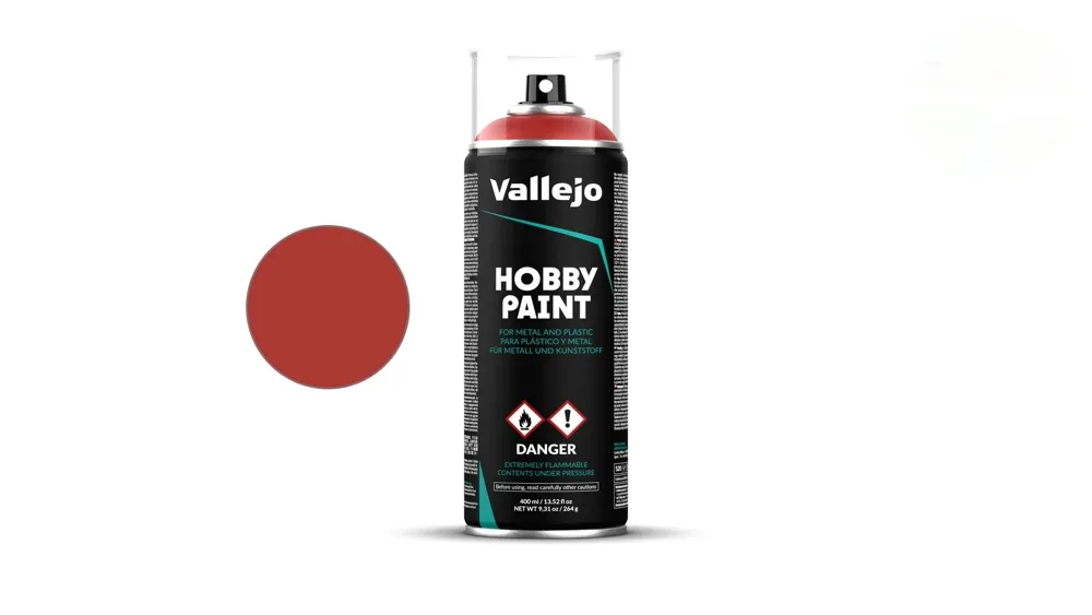 Sprej Vallejo Aerosol 28016 Fantasy Color Primer šarlatová červená 400 ml