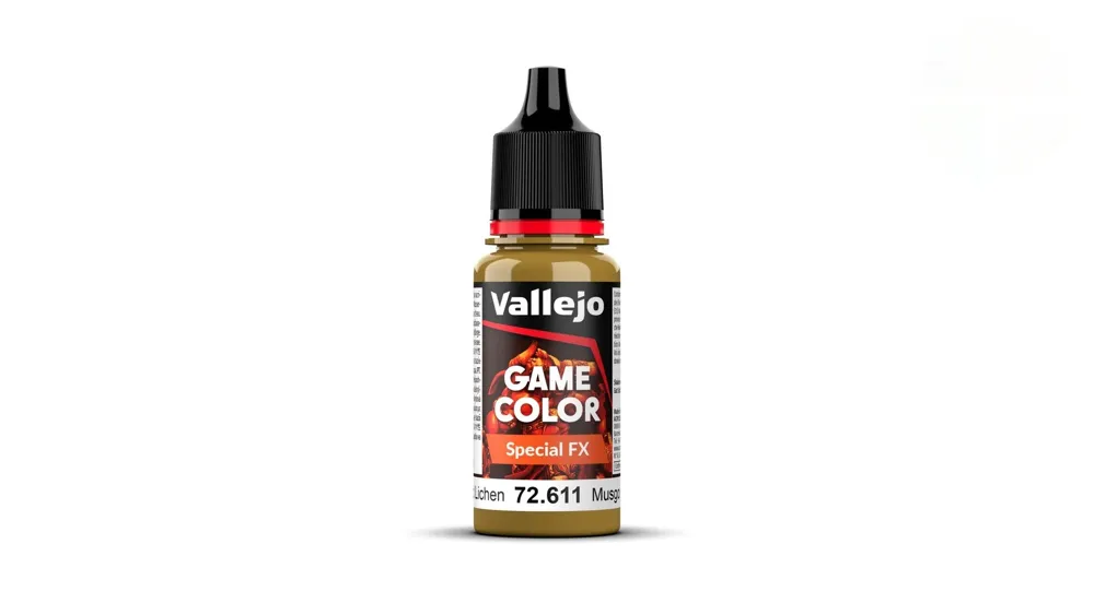 Lahvička akrylové barvy Vallejo Game Color 72611 Moss and Lichen Special FX 18 ml