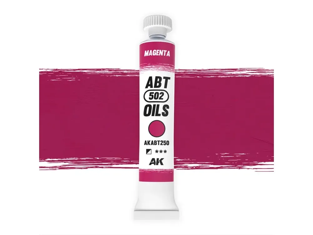 Balení olejové barvy AK Interactive Oil Paints AKABT250 purpurová 20 ml