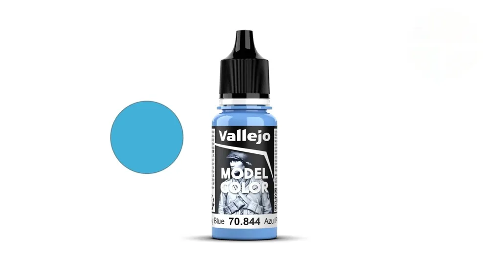 Lahvička akrylové barvy Vallejo Model Color 70844 sytě nebeská modrá matná, 18 ml
