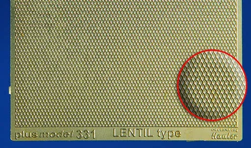 Aršík Plus Model 331 – plech s reliéfem lentilkového typu v měřítku 1/35