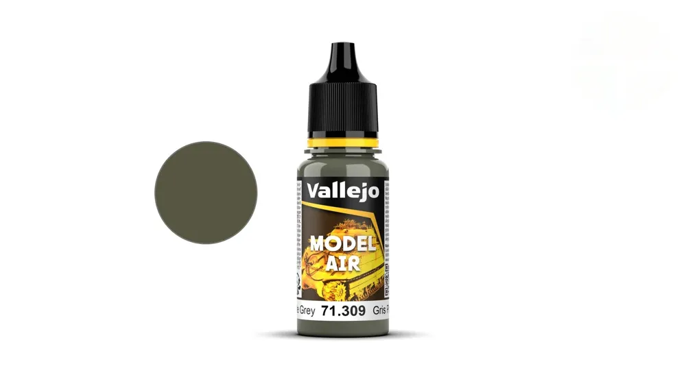 Lahvička akrylové barvy Vallejo Model Air 71309 tmavě břidlicově šedá 18 ml