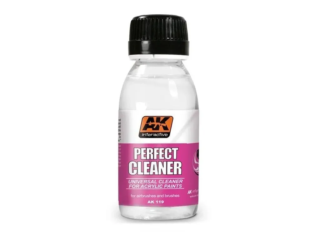 Lahvička AK Interactive AK119 Perfect Cleaner 100 ml, čistič akrylových barev
