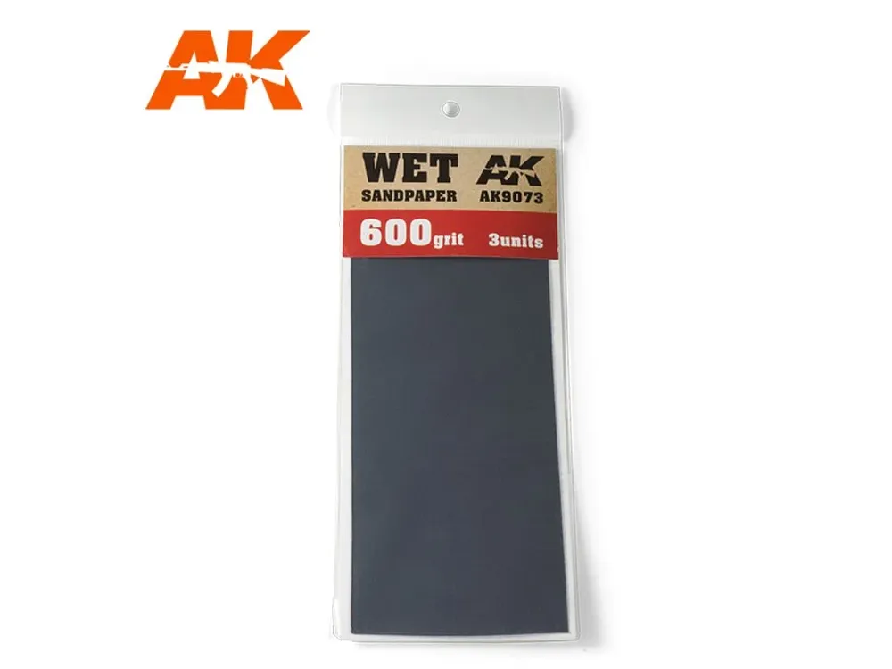 Balení brusného papíru pod vodu AK Interactive AK9073 zrnitost P600, 3 kusy