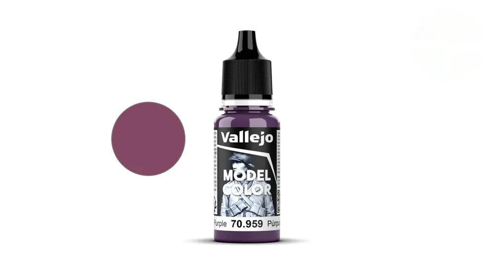 Lahvička akrylové barvy Vallejo Model Color 70959 fialová matná Purple 18 ml