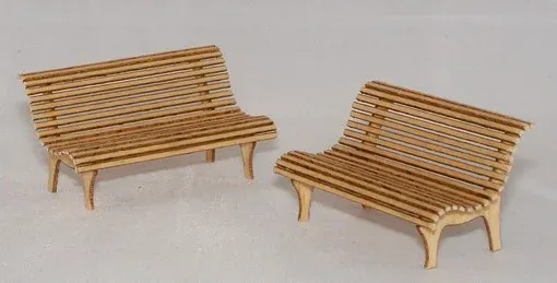Laserem řezaný dřevěný aršík Plus Model 402 lázeňské lavičky v měřítku 1/35