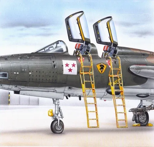 Plus Model AL4040 žebřík pro F-105 F/G v měřítku 1/48, díly doplňku