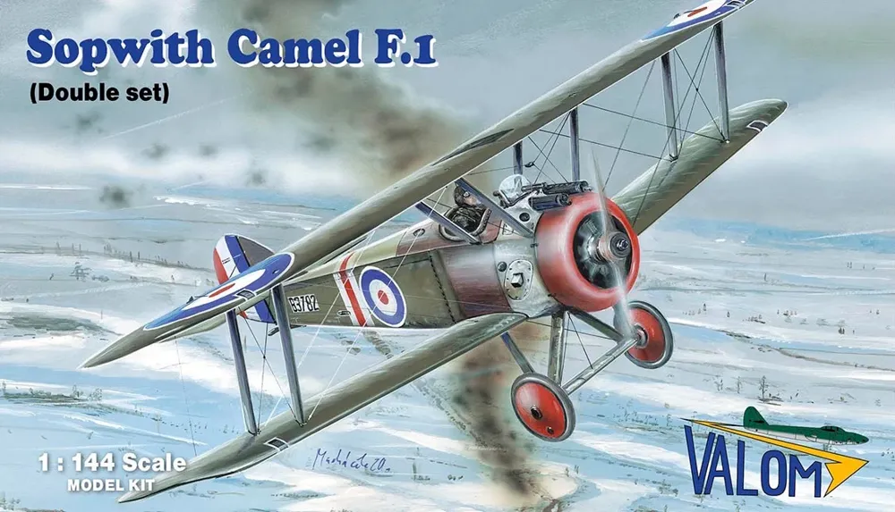 Krabice stavebnice Valom 14417 Sopwith F.1 Camel v měřítku 1/144, dvojbalení